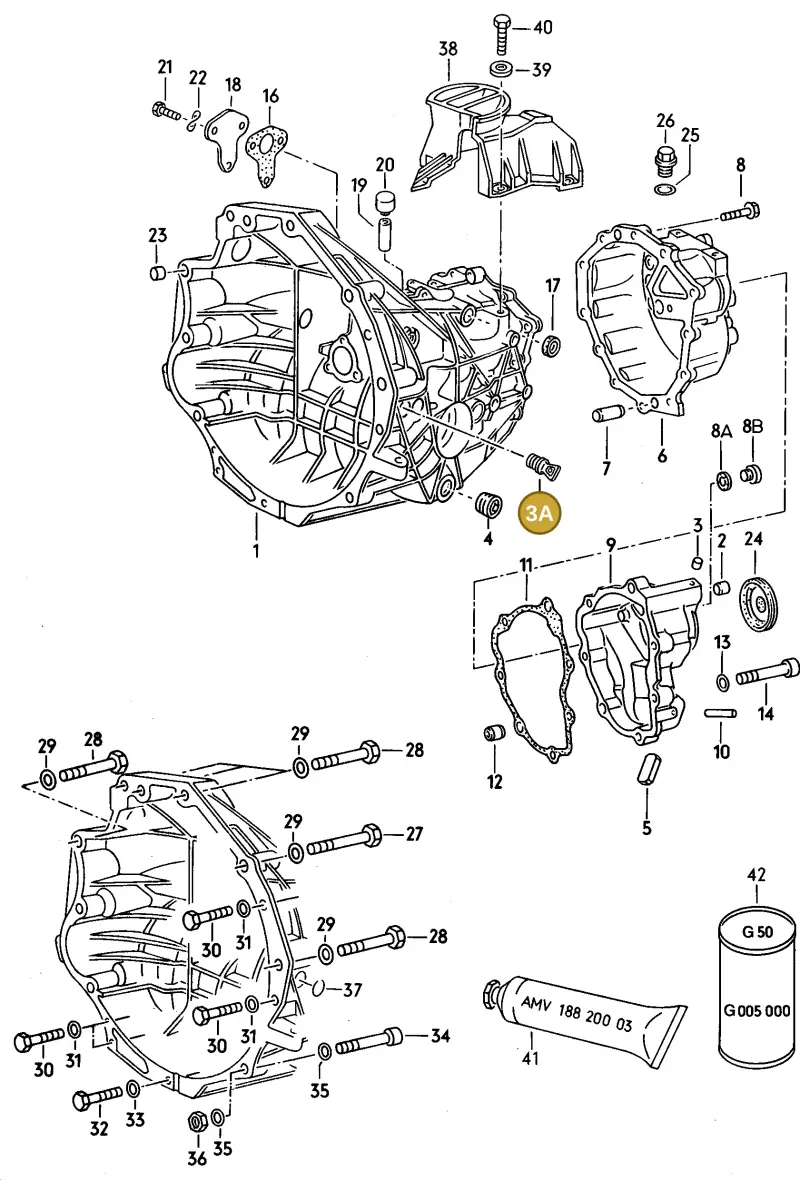 084301115 — Audi 200 Turbo (1988-1990) diagram 087055000, position 3A