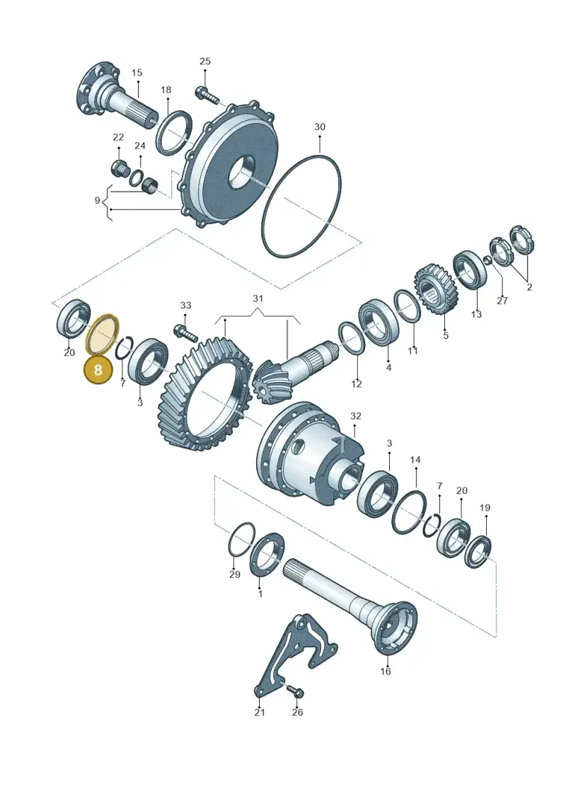 086525126E — Audi R8 qu. 5.2 (2012-2015) diagram 618409400, position 8