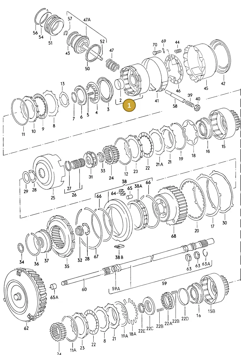 087323109 — Audi 5000 S/Wagon (1986-1988) diagram 005063000, position 1