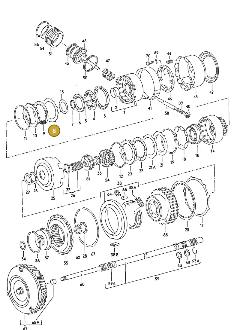 087323139 — Audi 80/90 (1989-1991) diagram 071047100, position 8