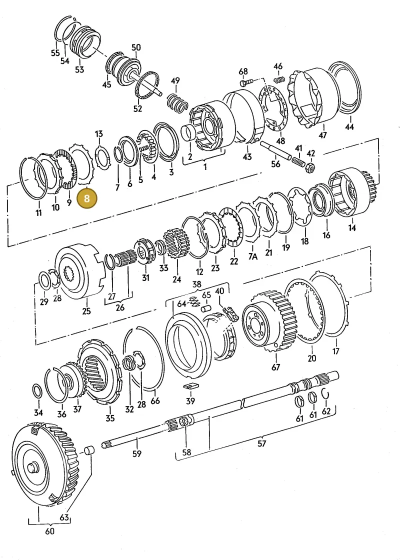 087323139 — Audi 80/90 (1989-1991) diagram 071047000, position 8