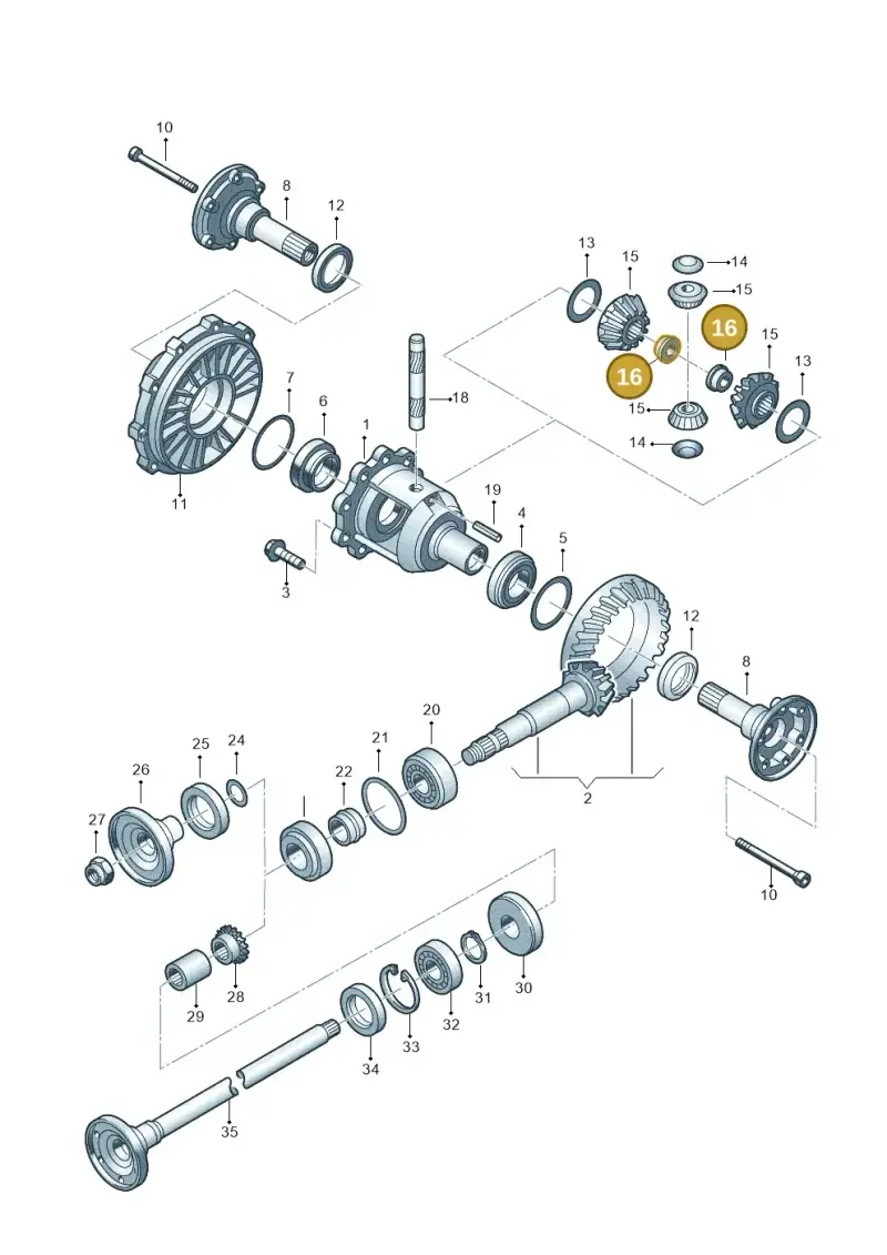 087409373 — Audi RS6 qu. (2003-2004) diagram 195525300, position 16