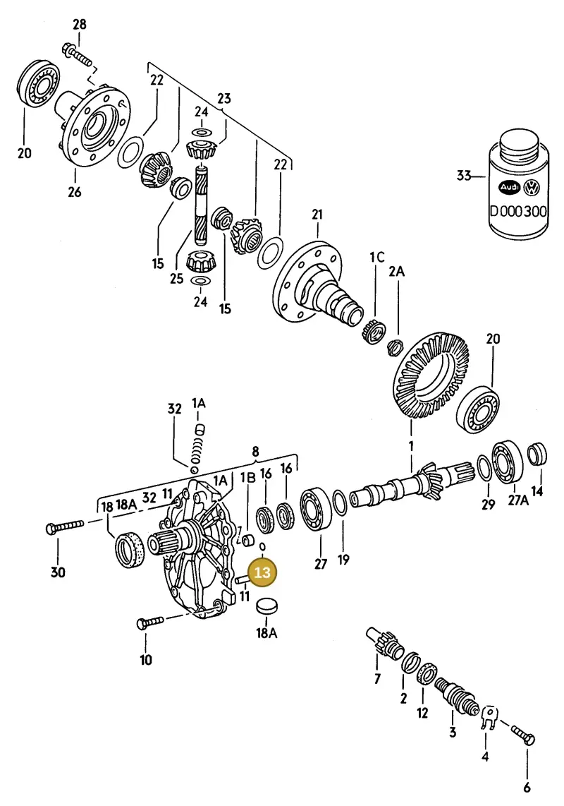 089409637A — Audi 100/Wagon (1989-1990) diagram 079069100, position 13