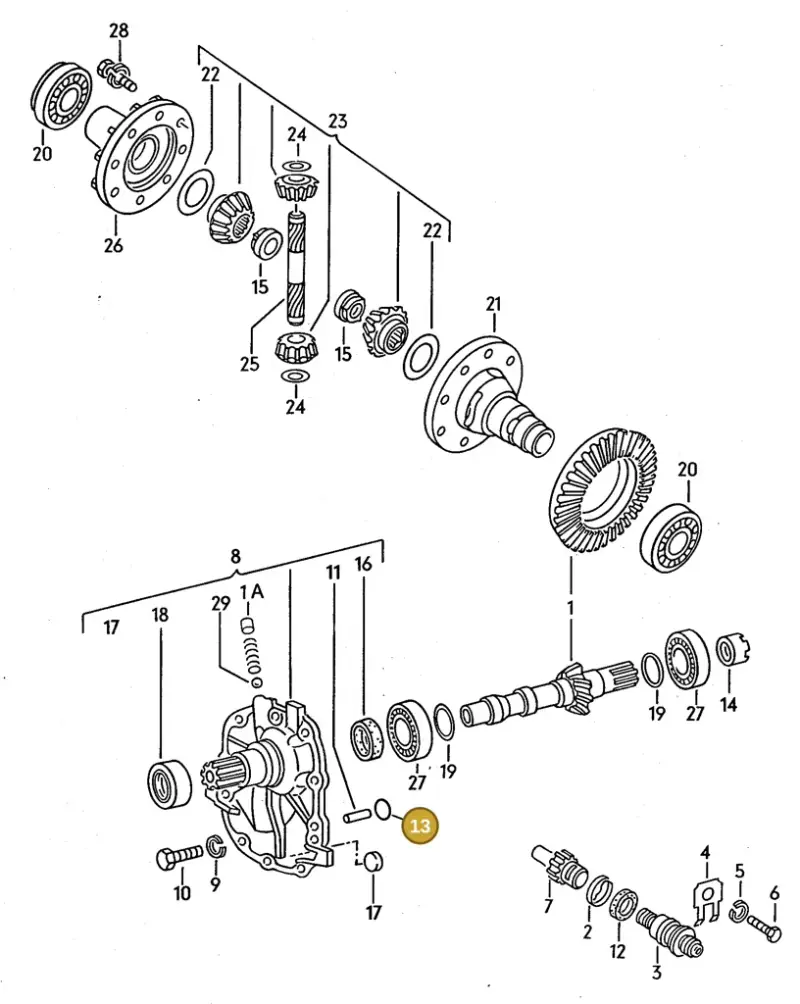 089409637A — Audi 80/90 (1989-1991) diagram 071052000, position 13