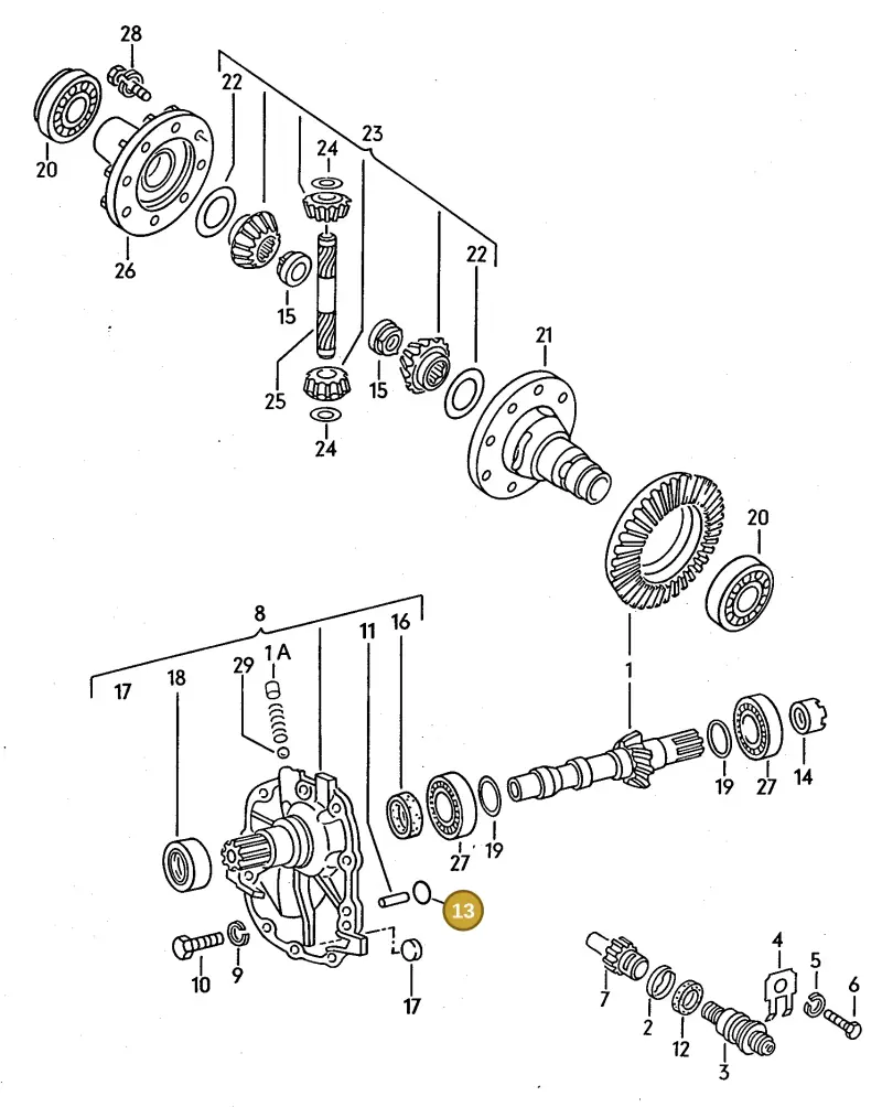 089409637A — Audi 80/90 (1989-1991) diagram 071052000, position 13