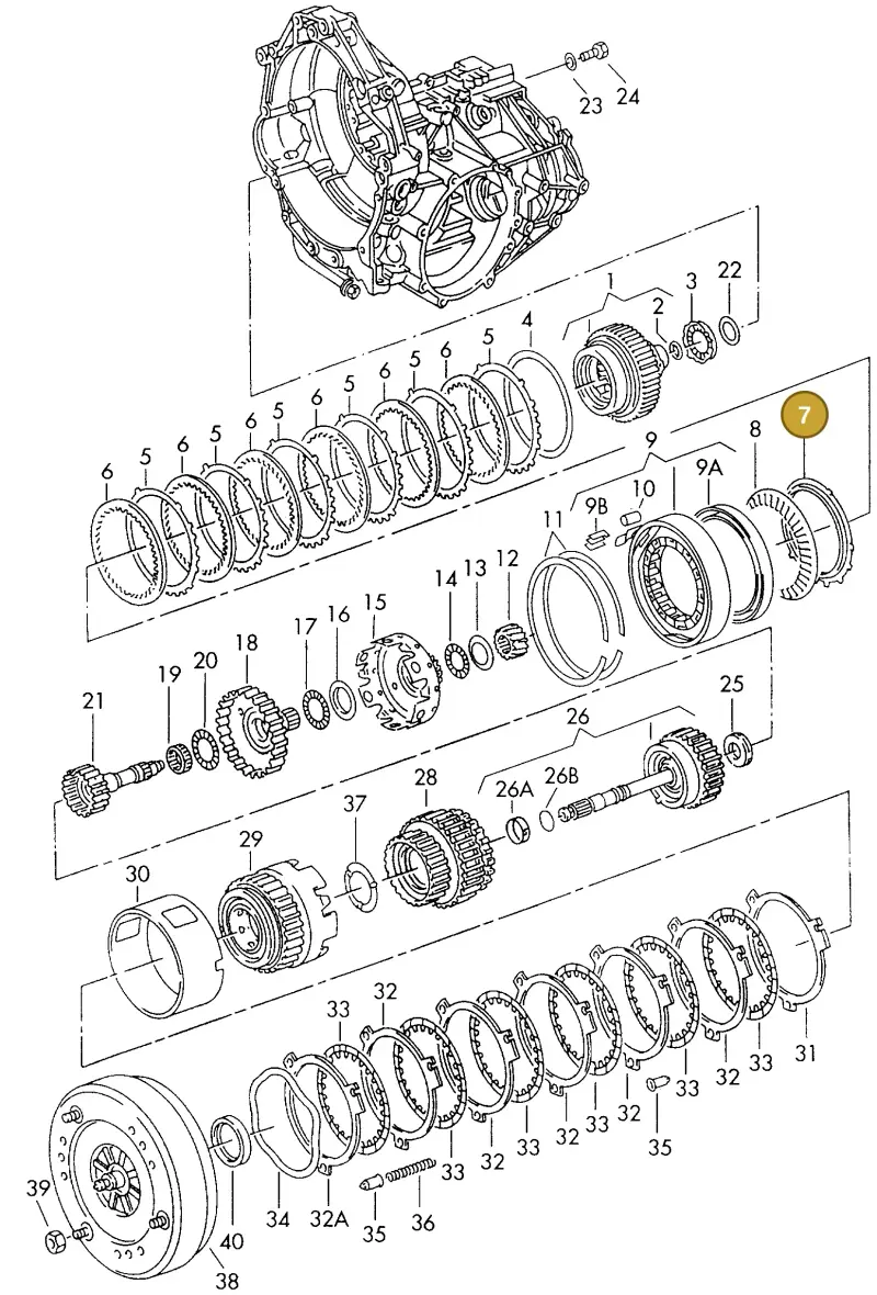 095323297D — Audi A6/Wagon F >4A-W (1996-1997) diagram 156323500, position 7