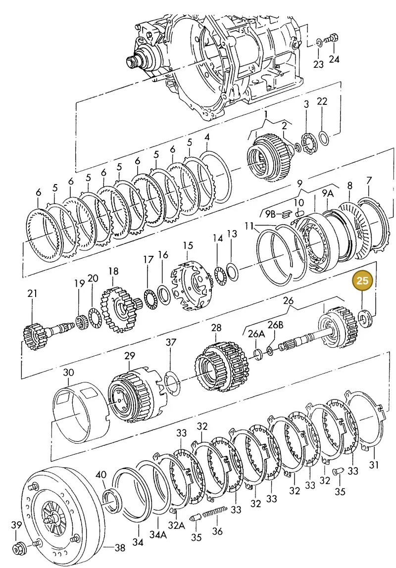 095323919B — Audi A6/Avant (1997-2001) diagram 186323500, position 25