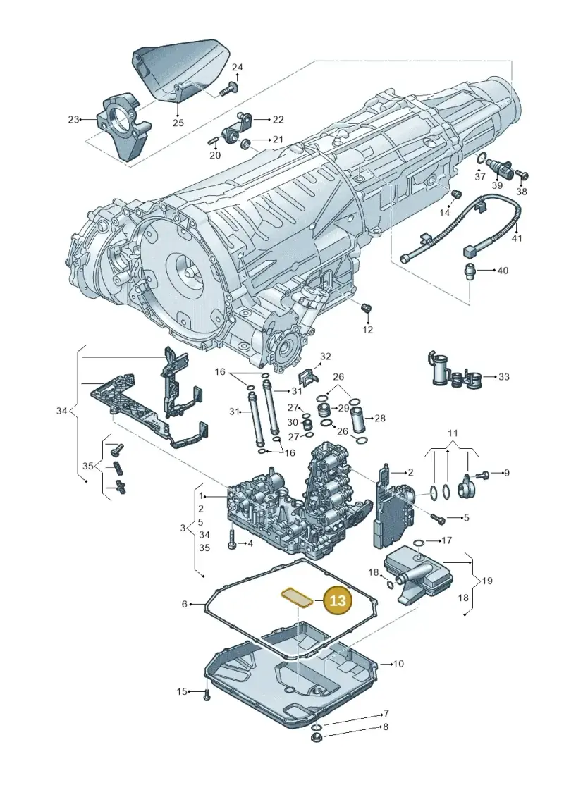 097321368 — Audi A7 Sportback (2014-2018) diagram 647325800, position 13