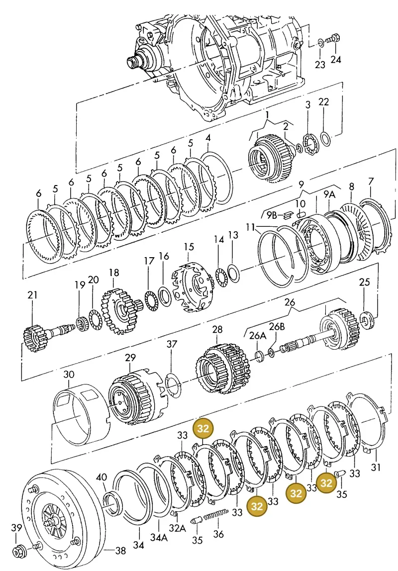 097323463 — Audi A6/Avant (1997-2001) diagram 186323500, position 32