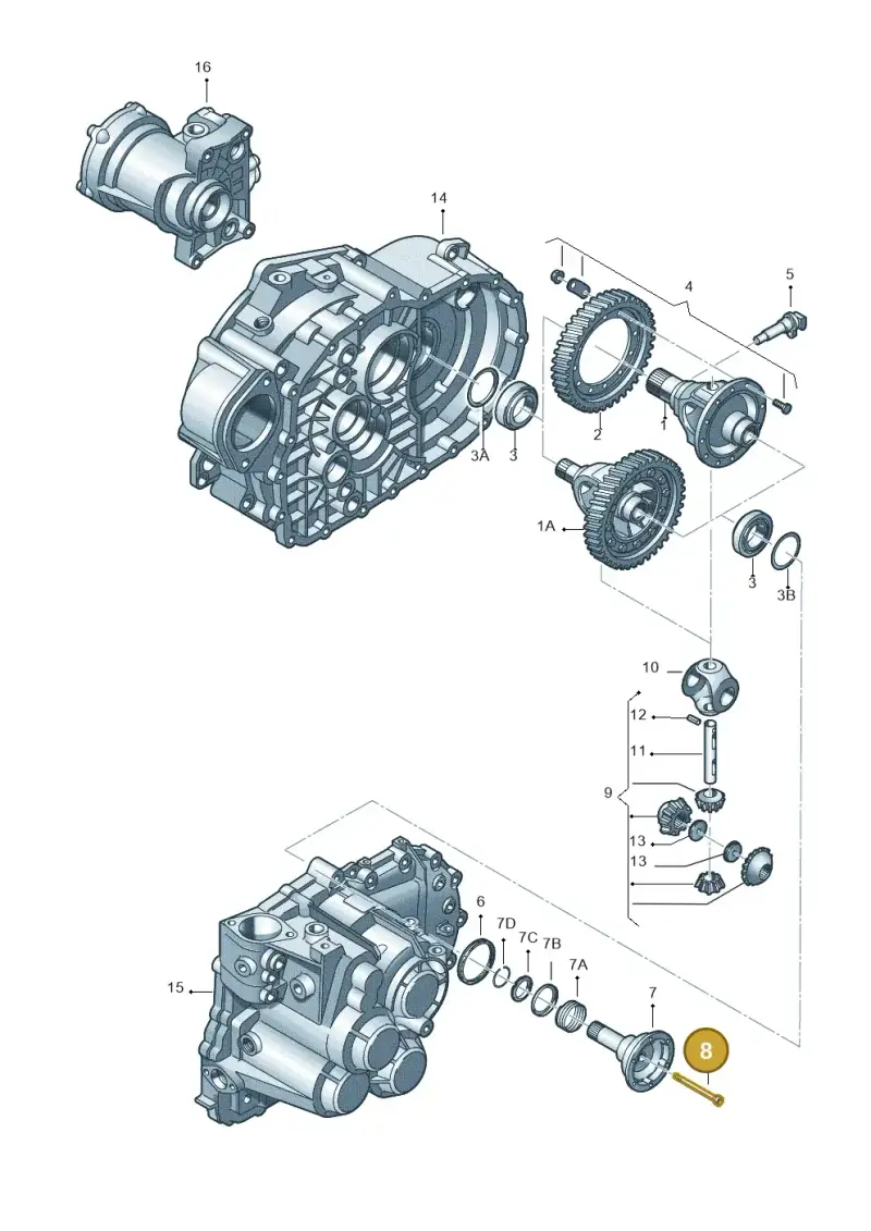 097409359 — Audi TT Coupe/Roadster (2002-2006) diagram 194409350, position 8
