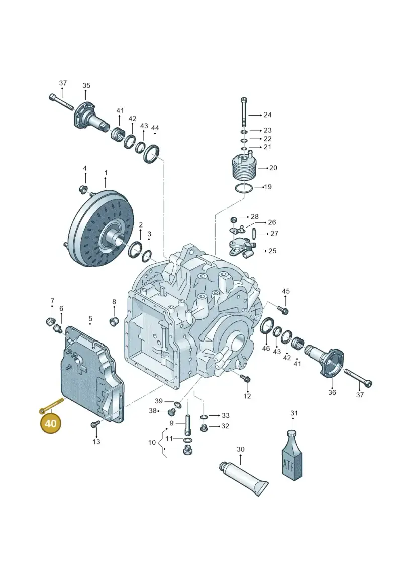 09A409135 — Audi A3/S3/QUATTRO (2000-2003) diagram 203321650, position 40
