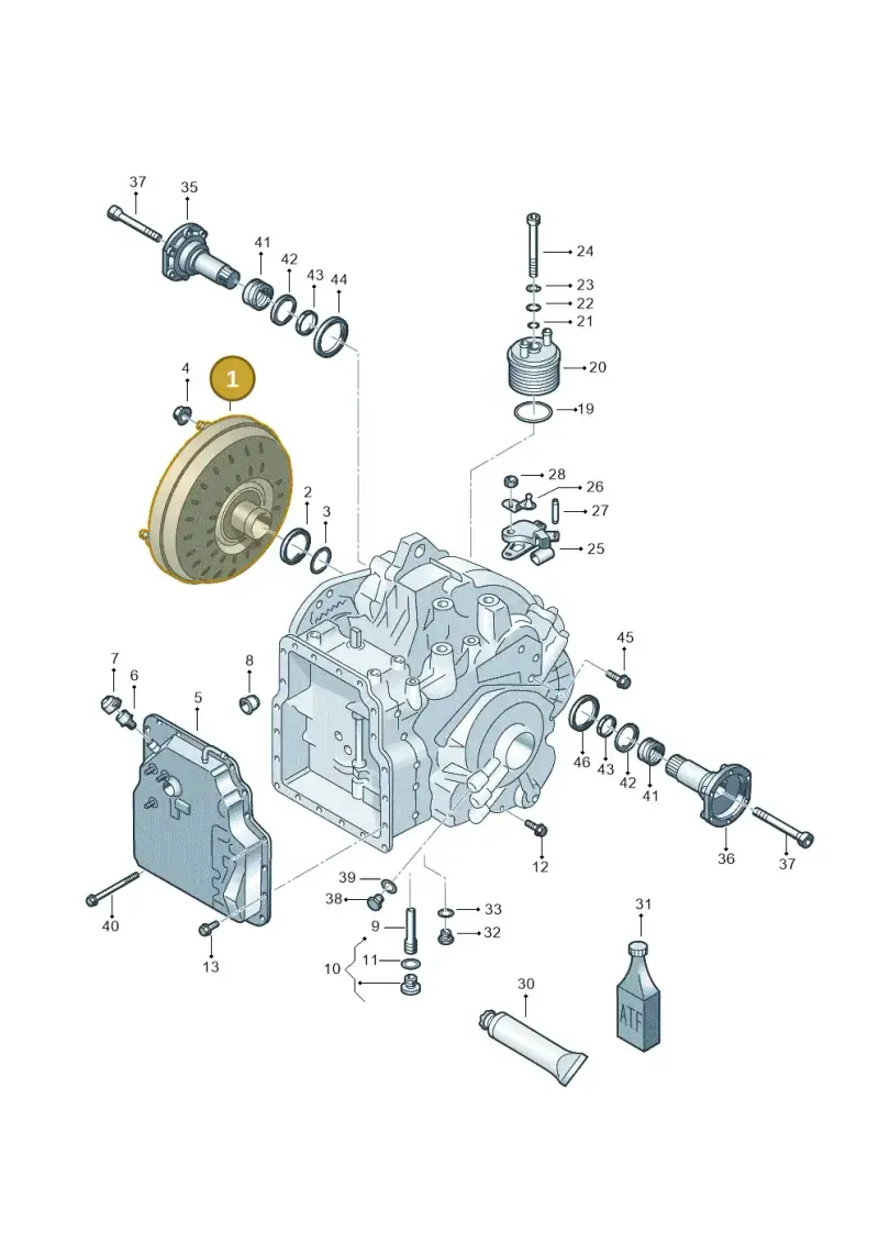09B323571 — Audi A3/S3/QUATTRO (2000-2003) diagram 203321650, position 1