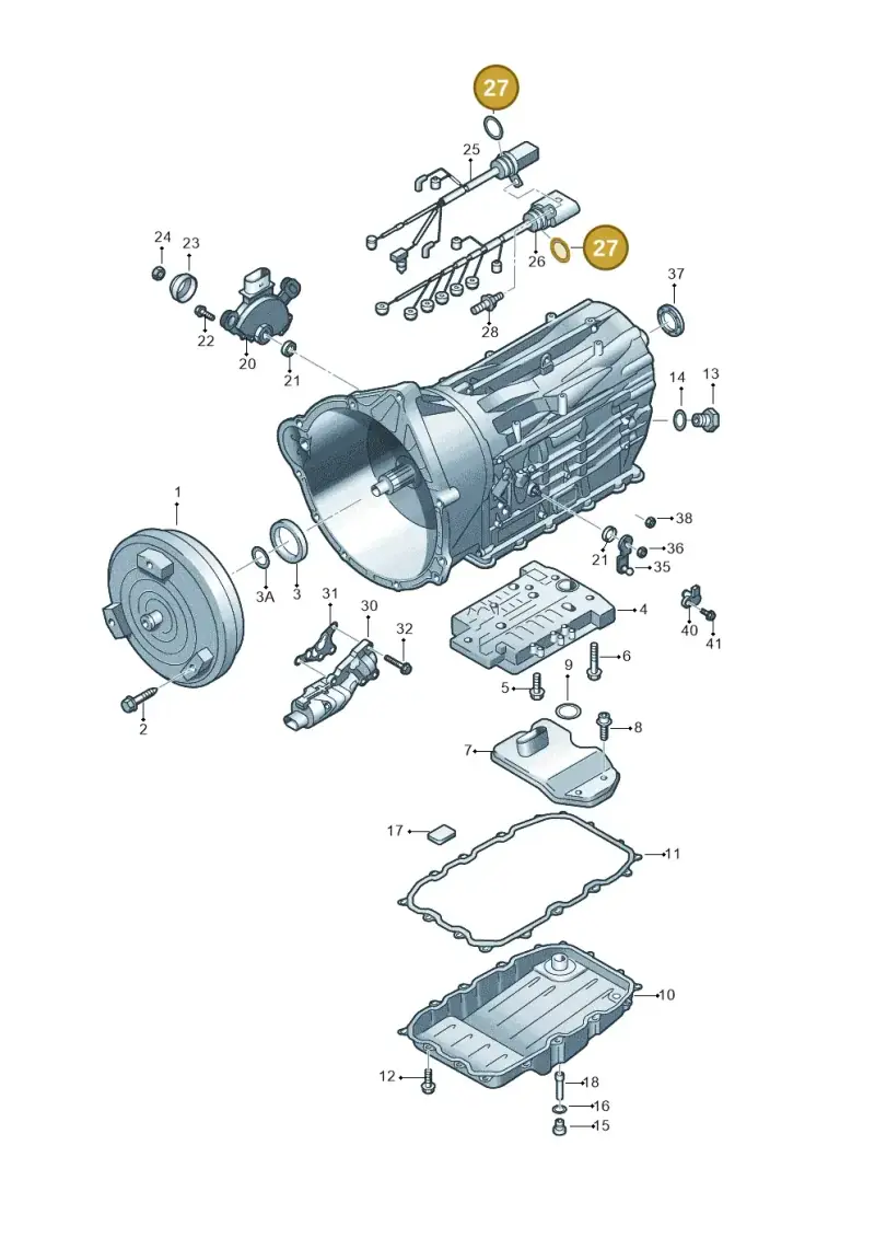 09D321181A — Audi Q7 qu. 3.0 TDI (2009-2015) diagram 693321600, position 27