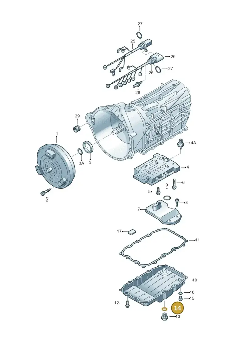 09D321379 — Audi Q7 qu. 3.0 TDI (2009-2015) diagram 274321600, position 14
