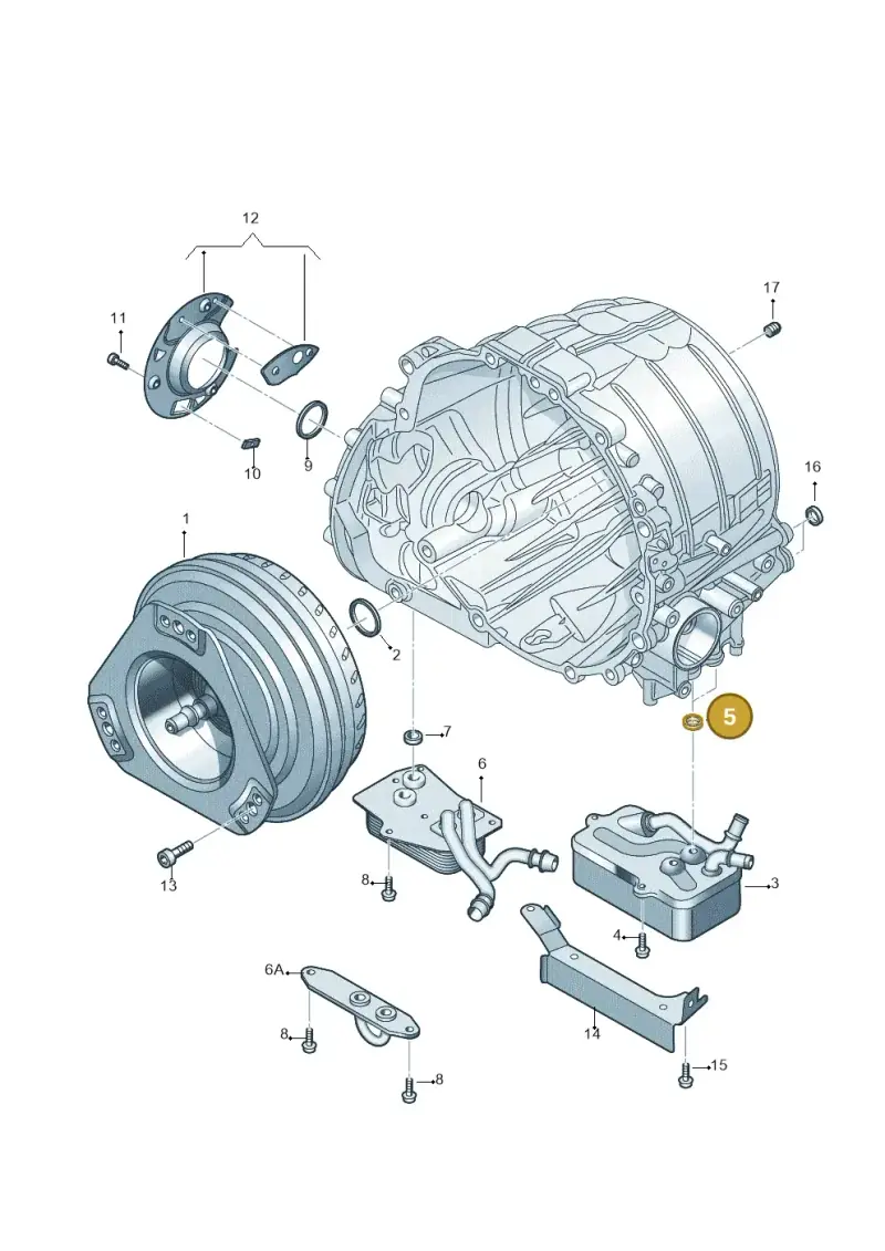 09E409069 — Audi A6 2.7 TDI (2008-2011) diagram 291325790, position 5