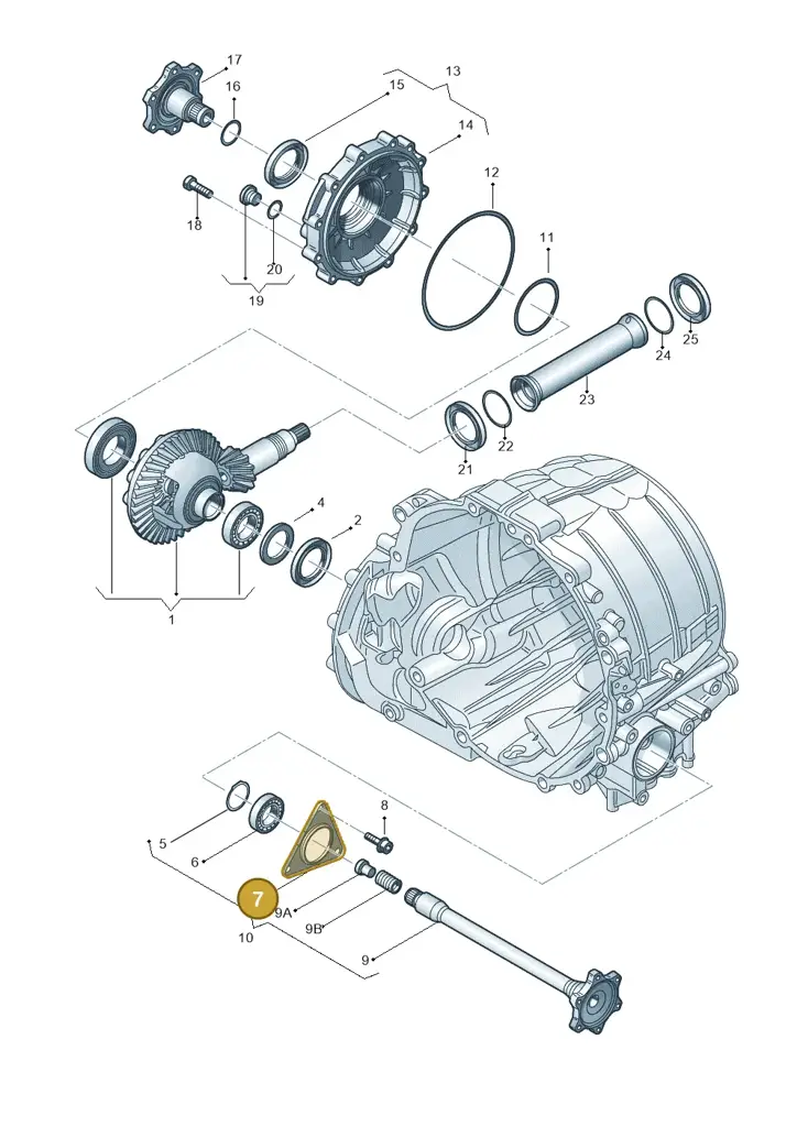 09E409131A — Audi A6 2.7 TDI (2008-2011) diagram 291409720, position 7