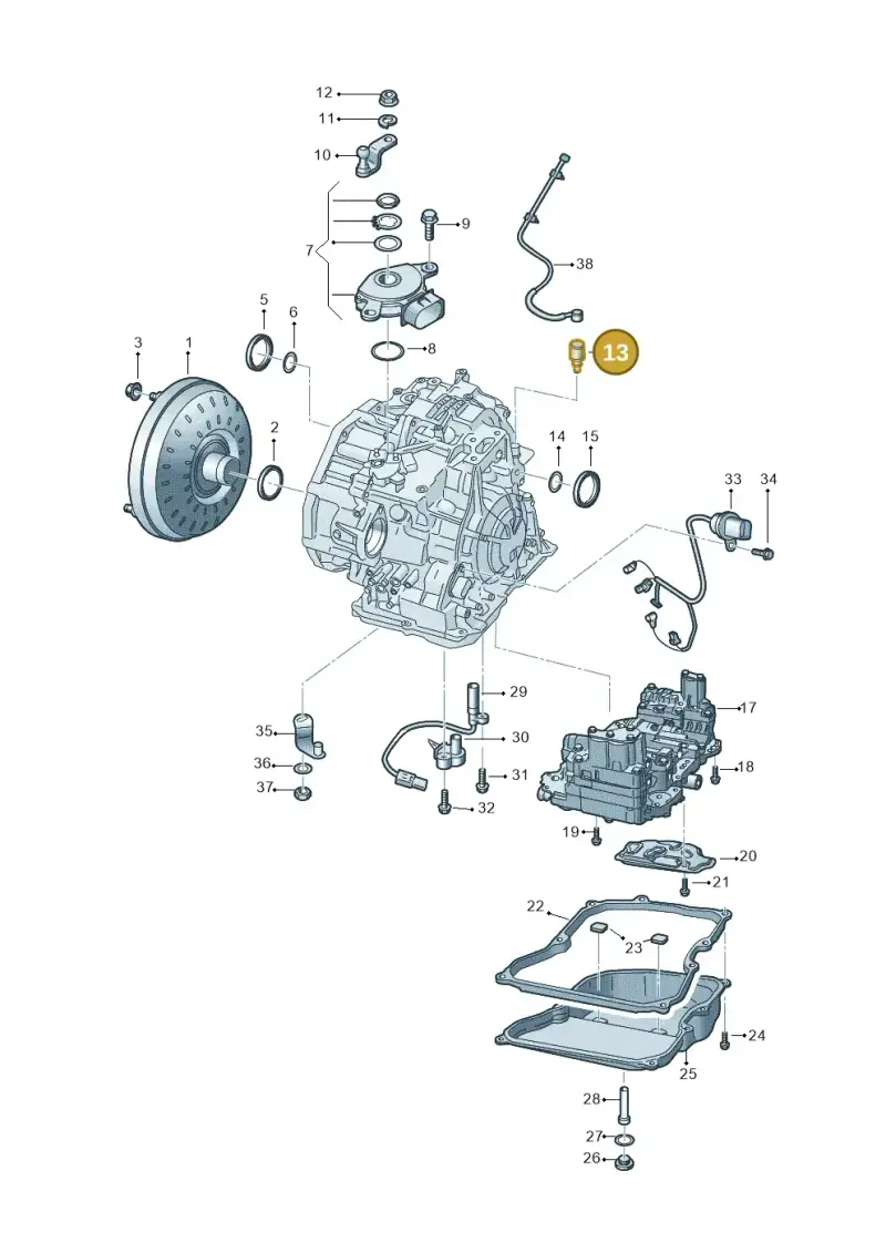 09G301469A — Audi Q3 quattro (2018-2019) diagram 829321500, position 13