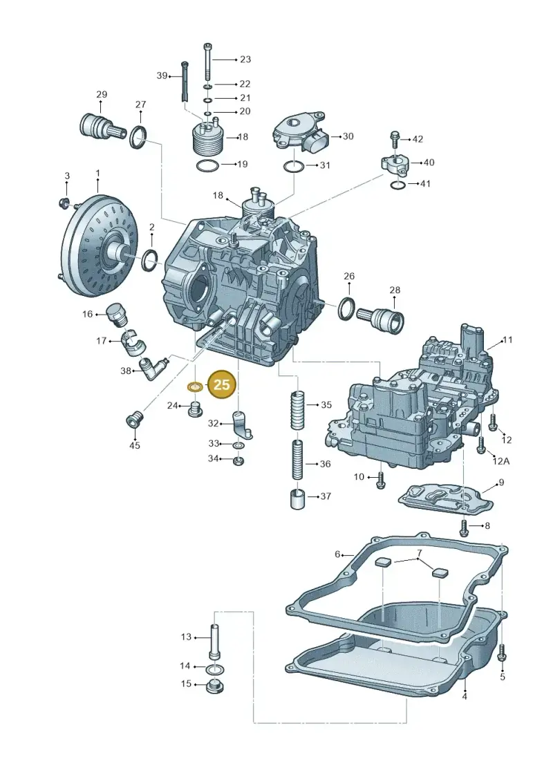 09G321379 — Audi A3/S3/Sportb./qu. 08 (2007-) diagram 278321650, position 25