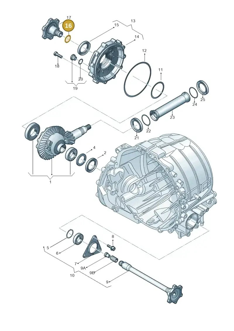 09L409297 — Audi Q5 qu. 2.0 TDI (2008-2012) diagram 291409720, position 16