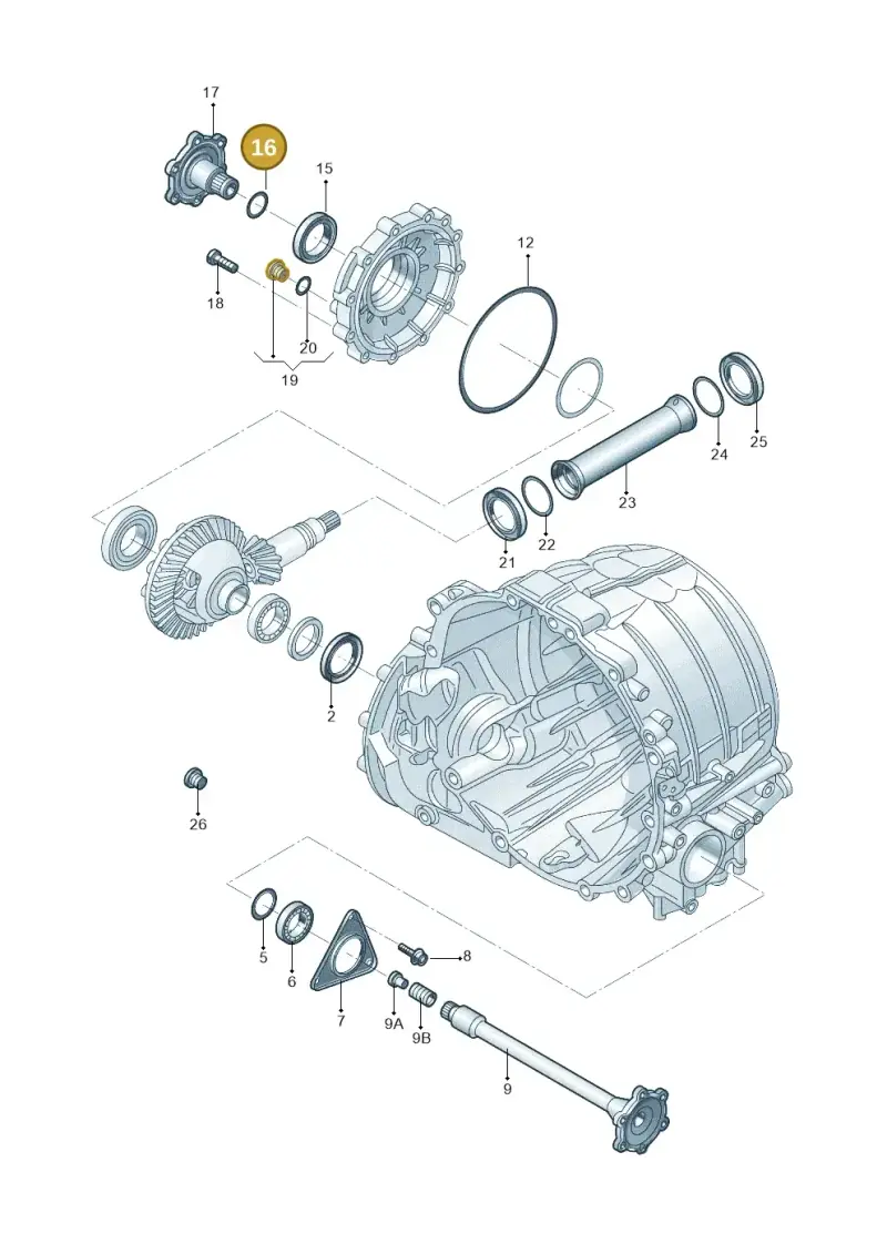09L409297 — Audi A4L 2.0 (2008-2012) diagram 669409070, position 16