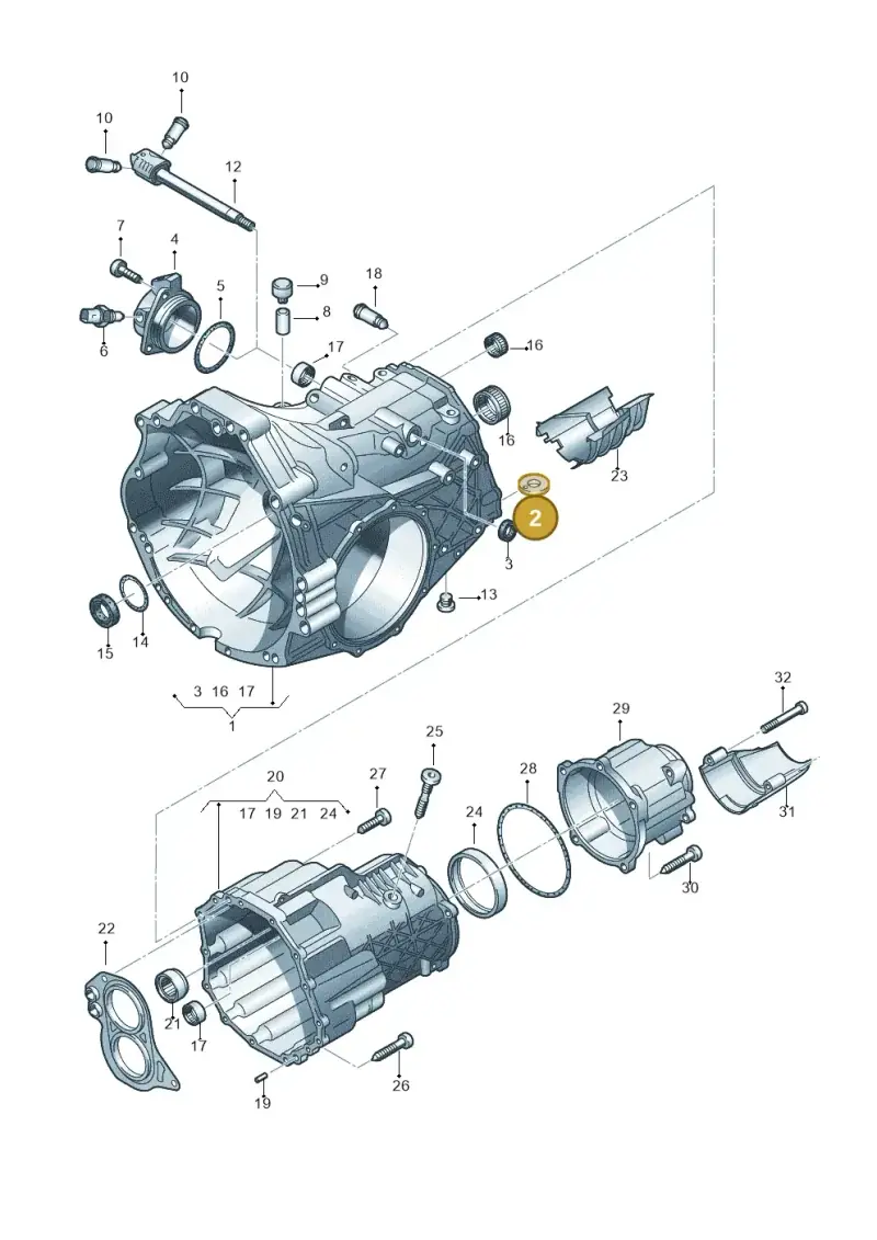 0A2301143 — Audi A6 2.7 TDI (2008-2011) diagram 454301750, position 2
