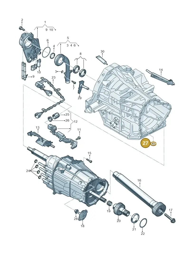 0A2301143 — Audi A7 Sportback (2014-2018) diagram 647321700, position 27