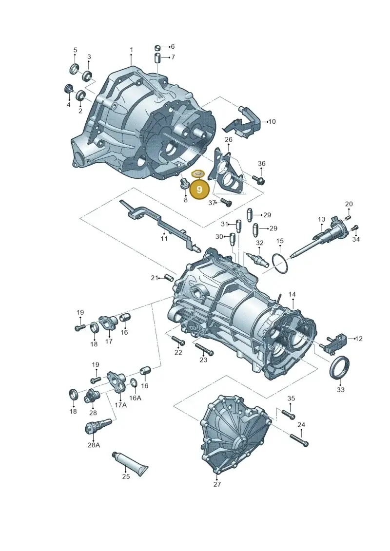 0A2301143 — Audi A6 2.0 tdi (2010-2015) diagram 670301300, position 9