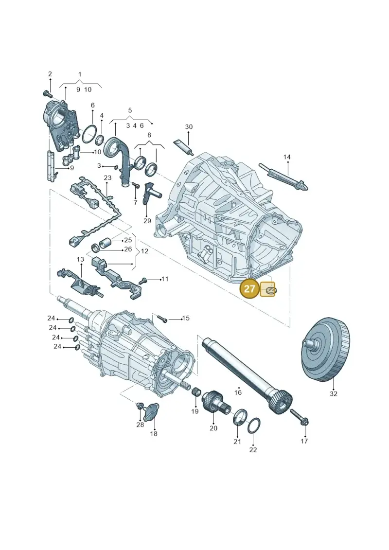 0A2301143 — Audi Q5 qu. 2.0 (2009-2018) diagram 687321070, position 27