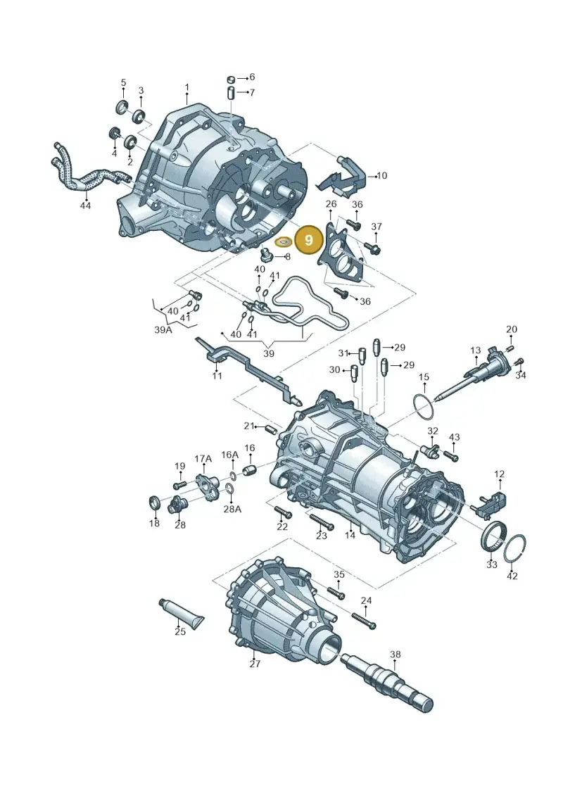 0A2301143 — Audi Q5 qu. 2.0 TDI (2012-2017) diagram 736301700, position 9