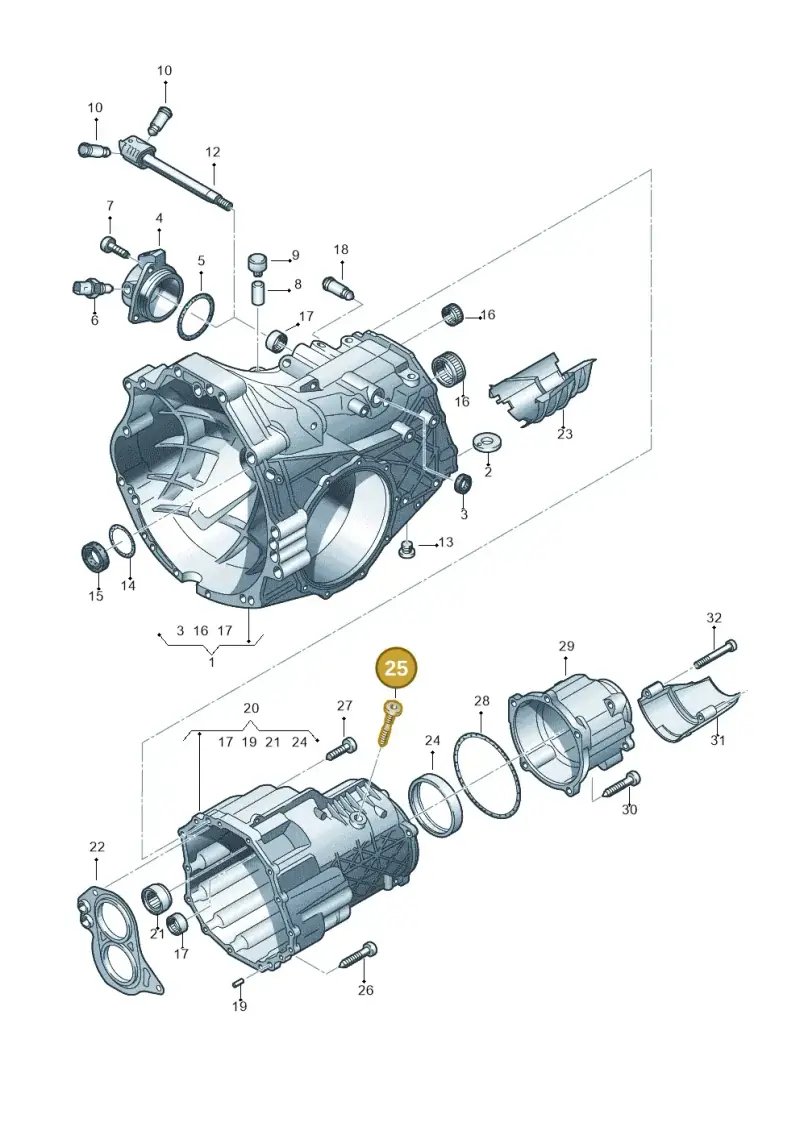 0A2311595 — Audi A6 2.7 TDI (2008-2011) diagram 454301750, position 25