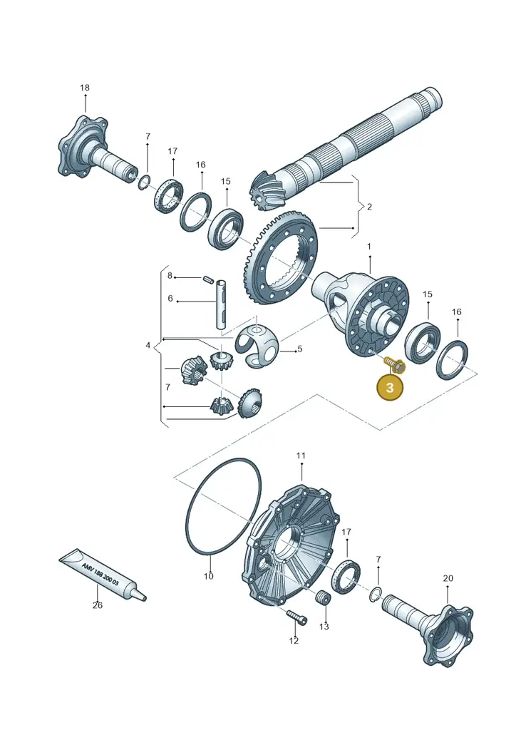 0A2326117C — Audi A6 2.7 TDI (2008-2011) diagram 454409400, position 3