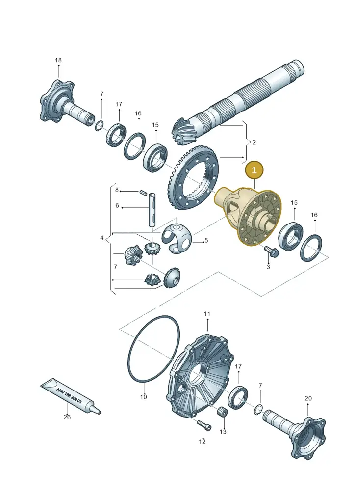 0A2409121 — Audi A6 2.7 TDI (2008-2011) diagram 454409400, position 1