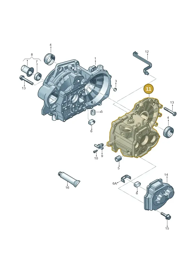 0A4301103AC — Audi A1 sportback 1.0 (2018-) diagram 694301420, position 11