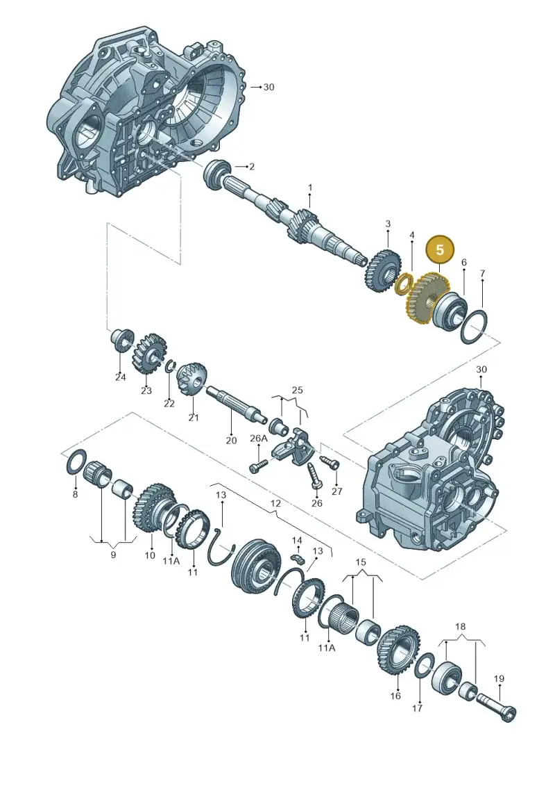 0A4311351A — Audi TT Coupe/Roadster 08> (2007-) diagram 625311410, position 5