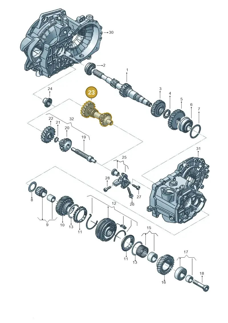 0A4311509 — Audi A1 sportback 1.0 (2018-) diagram 890311320, position 23