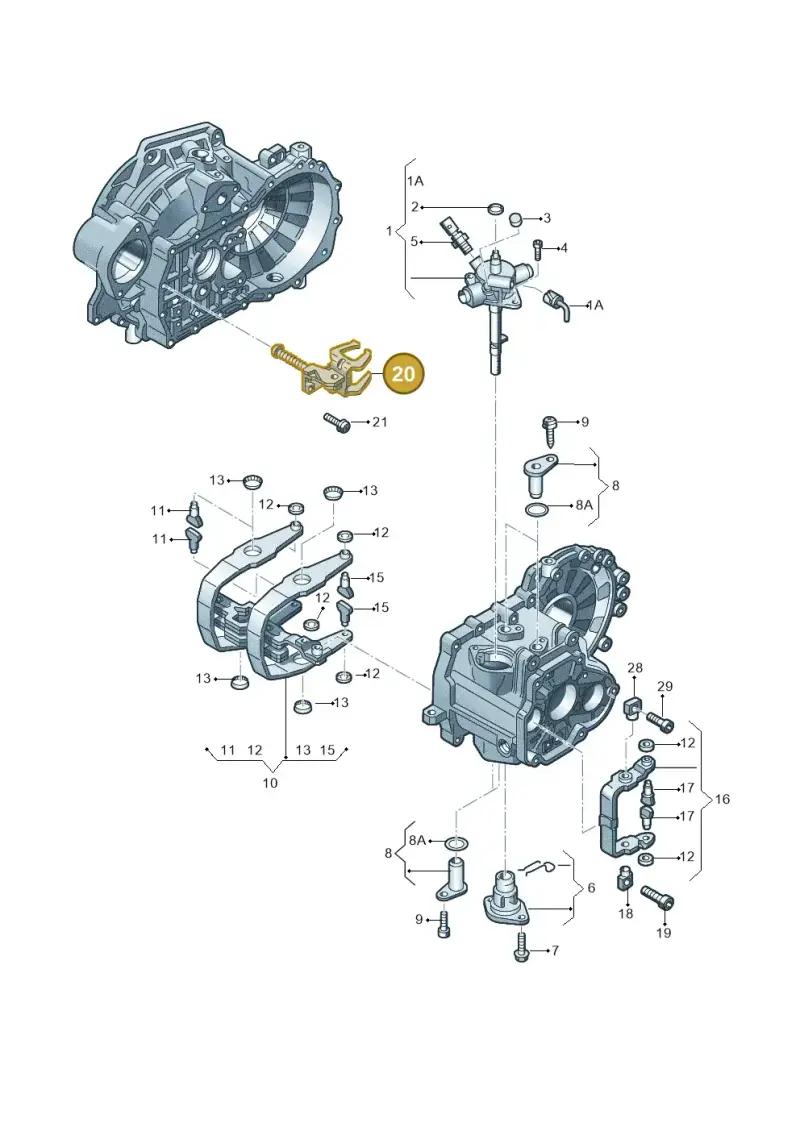 0A4311521A — Audi A1 sportback 1.0 (2018-) diagram 409311910, position 20