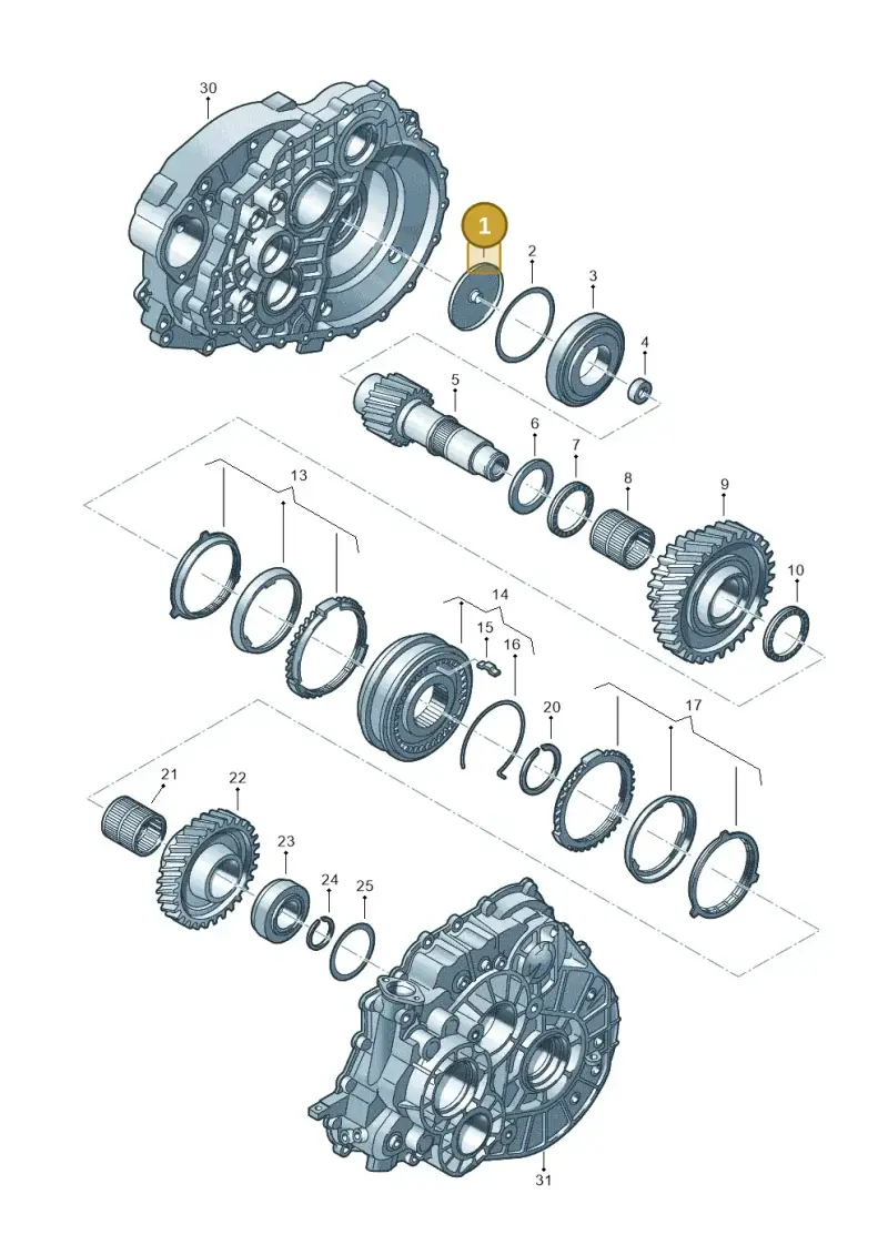 0A5301308A — Audi Q3 2.0 TDI (2014-2019) diagram 732311260, position 1