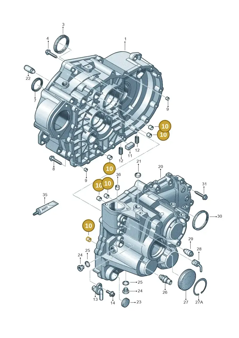 0A5301374 — Audi A3 Sportback (2016-2020) diagram 745301045, position 10