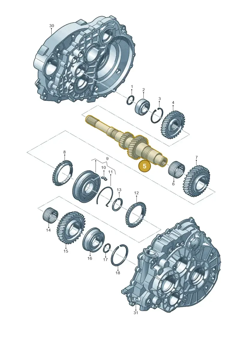 0A5311103A — Audi Q3 2.0 TDI (2014-2019) diagram 863311250, position 5