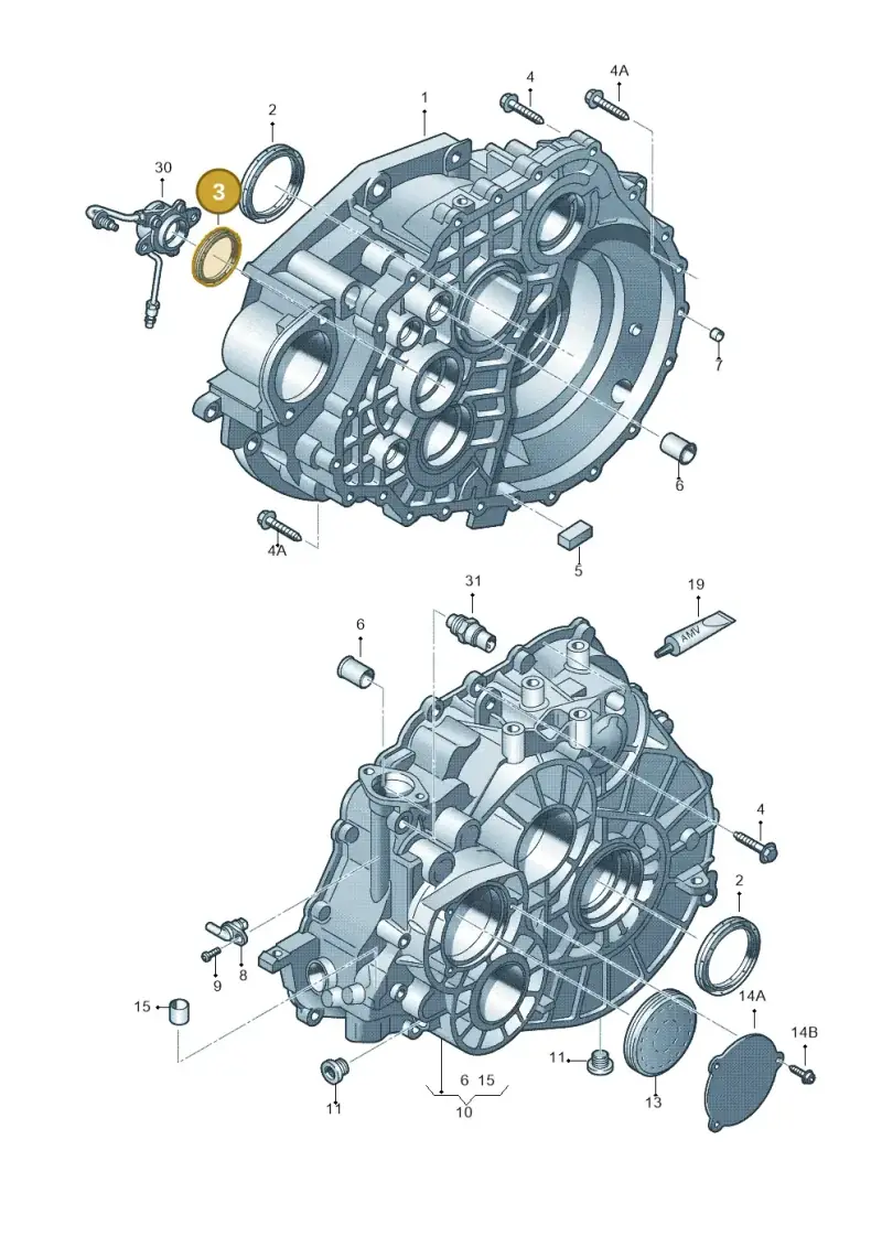 0A5311113A — Audi Q3 2.0 TDI (2014-2019) diagram 719301400, position 3