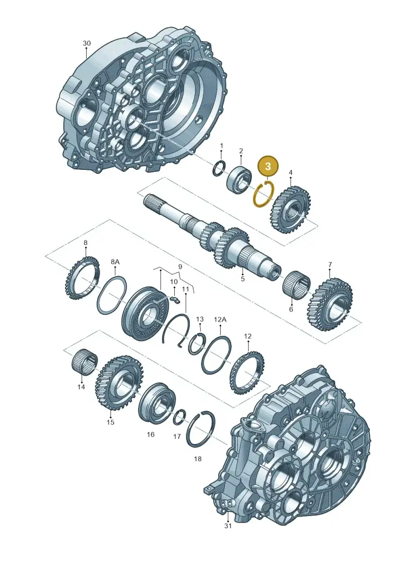 0A5311152A — Audi Q3 quattro (2011-2015) diagram 731311250, position 3