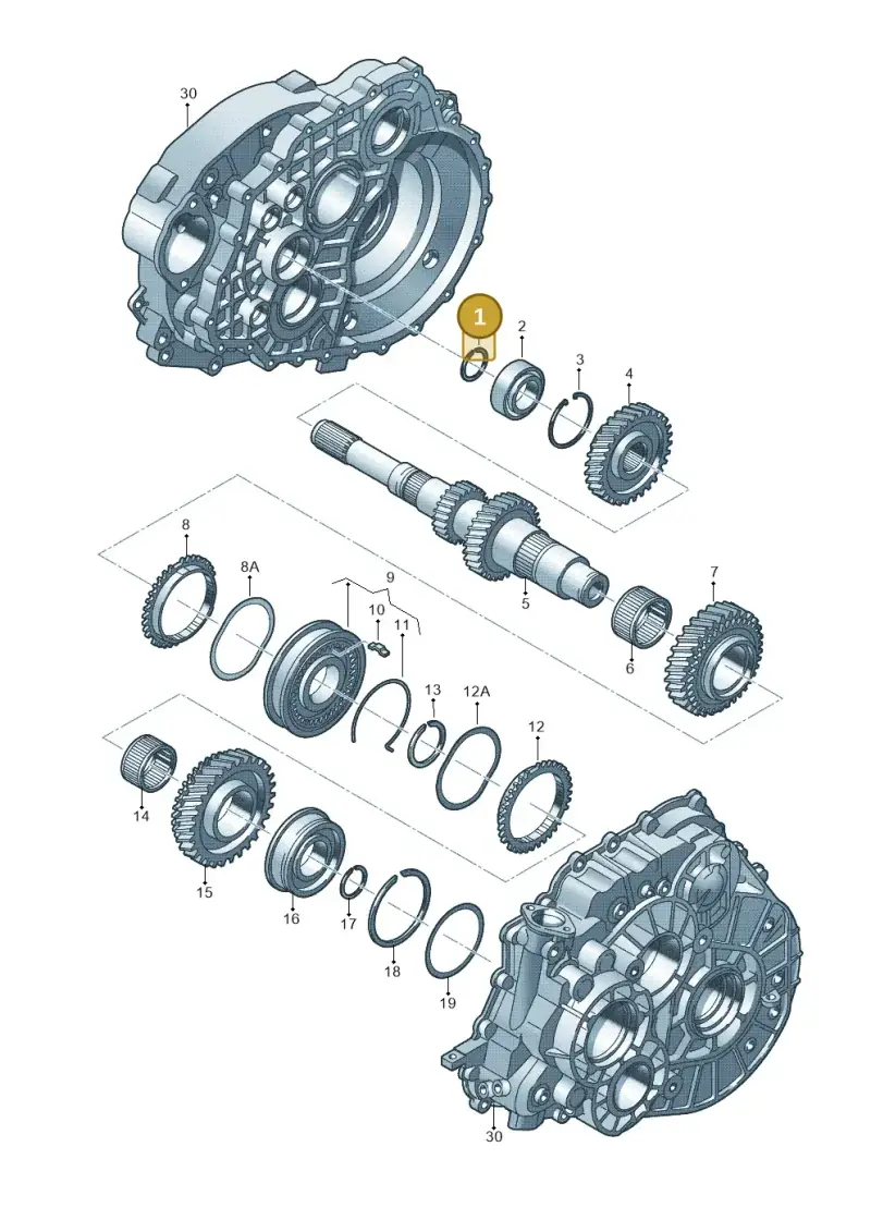0A5311187A — Audi TTRS Plus Coupe (2009-2014) diagram 634311250, position 1
