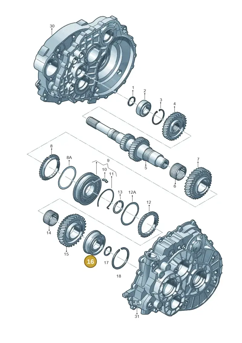 0A5311235K — Audi Q3 quattro (2011-2015) diagram 731311250, position 16