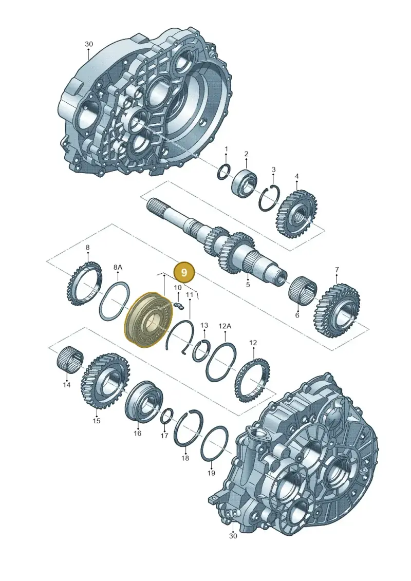 0A5311241K — Audi TTRS Plus Coupe (2009-2014) diagram 634311250, position 9