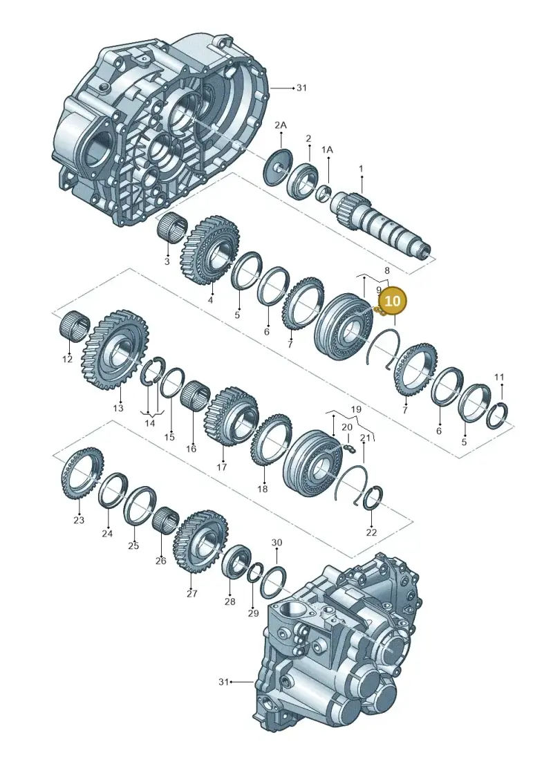 0A5311249 — Audi TT Coupe/Roadster 08> (2007-) diagram 194311580, position 10