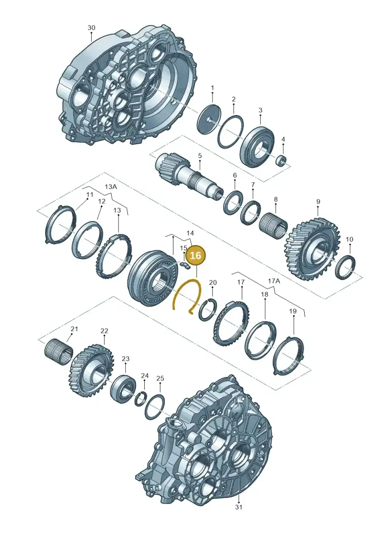 0A5311249A — Audi Q3 quattro (2011-2015) diagram 731311260, position 16