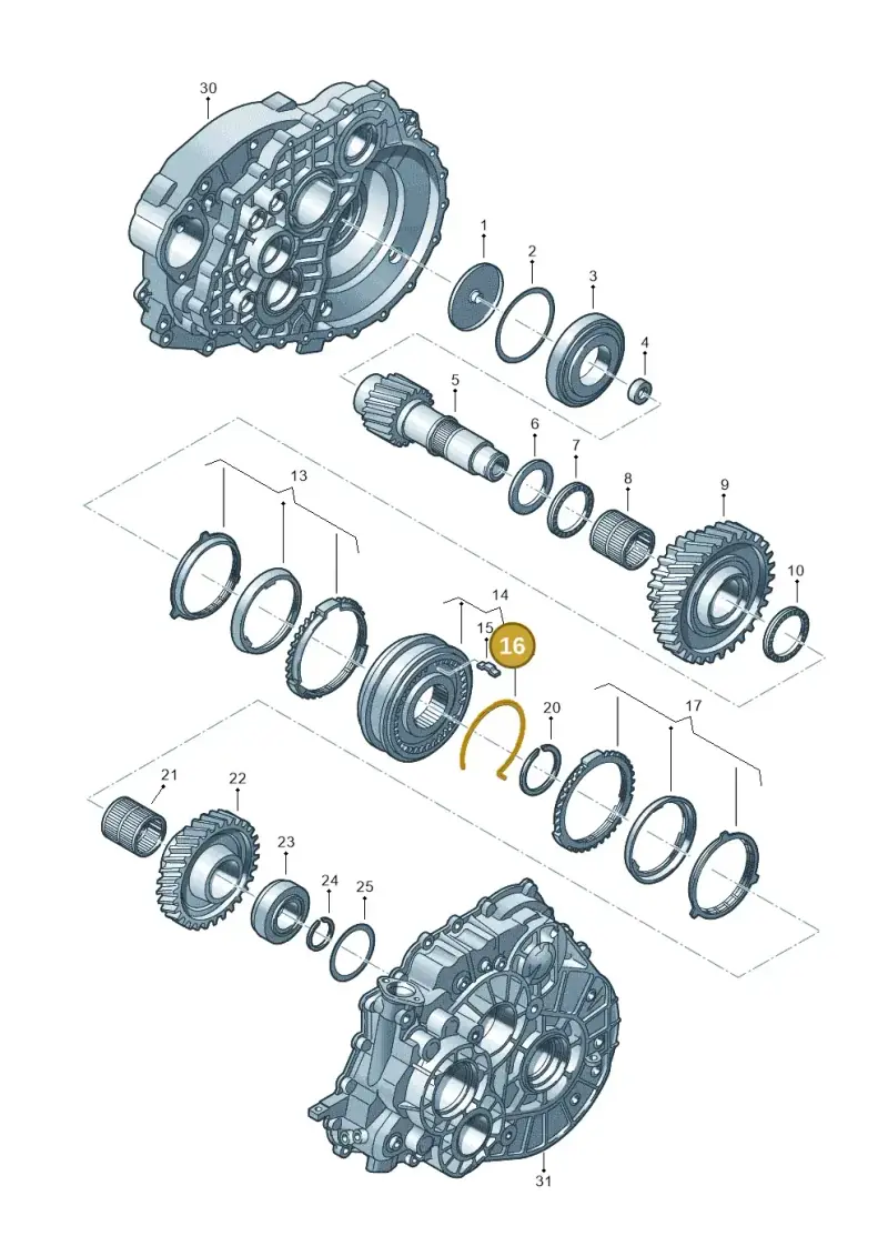 0A5311249A — Audi Q3 2.0 TDI (2014-2019) diagram 732311260, position 16