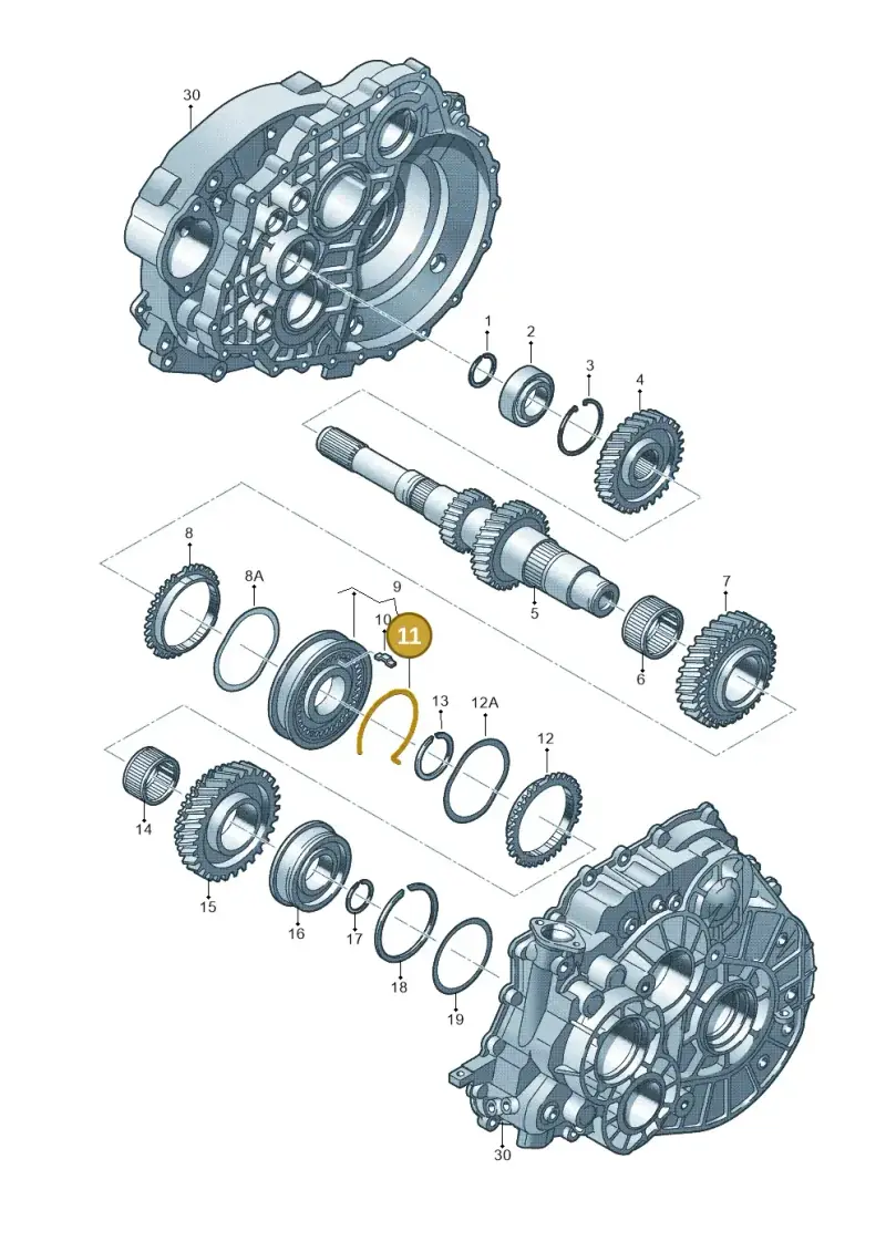 0A5311311 — Audi TTRS Plus Coupe (2009-2014) diagram 634311250, position 11