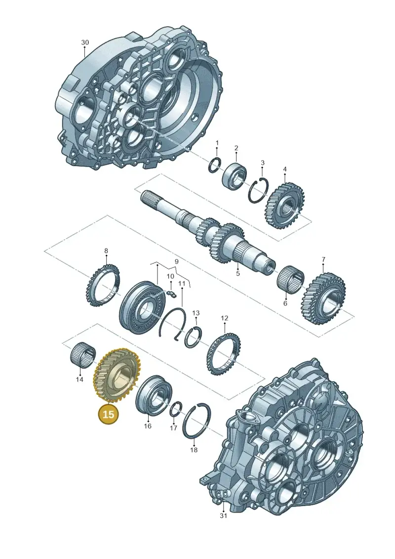 0A5311349AH — Audi Q3 2.0 TDI (2014-2019) diagram 863311250, position 15