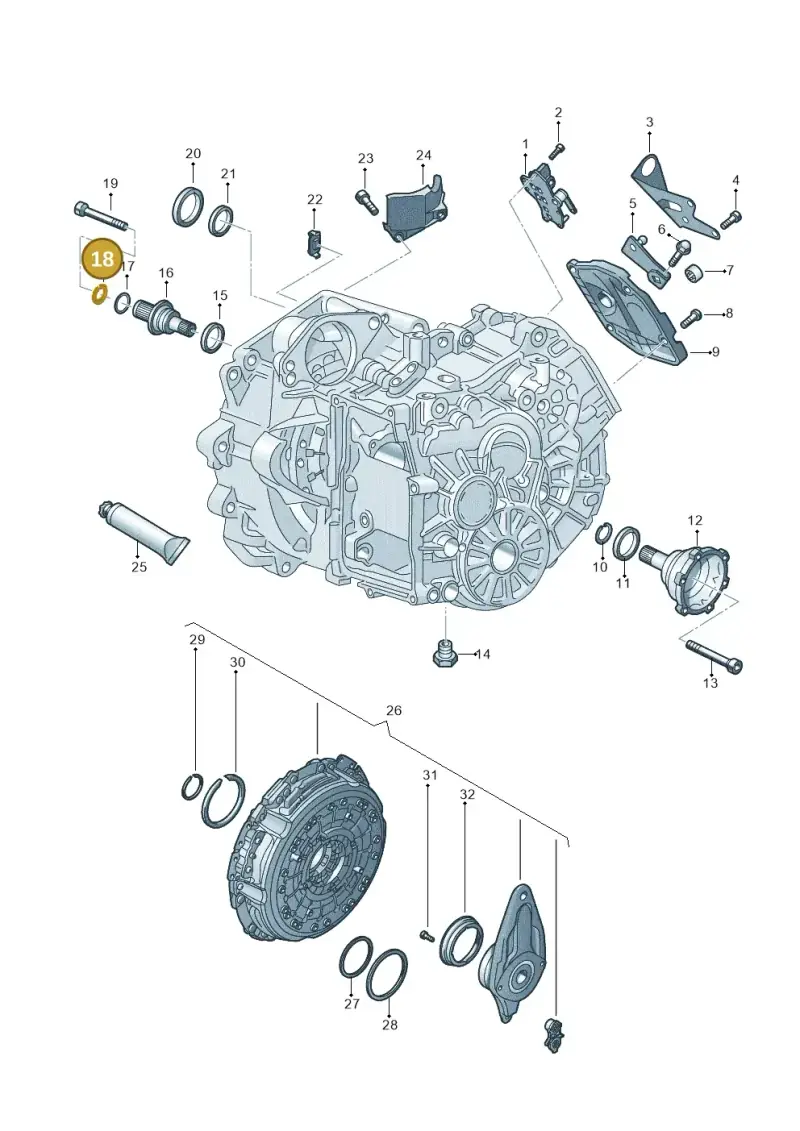 0A5409413D — Audi A3 Sportback (2019-2021) diagram 596300150, position 18